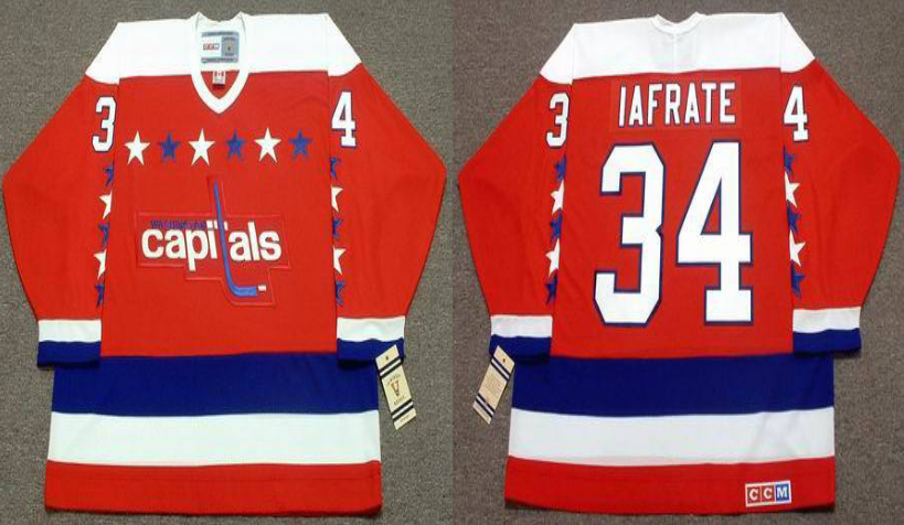 2019 Men Washington Capitals #34 Iafrate red CCM NHL jerseys